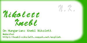 nikolett knebl business card